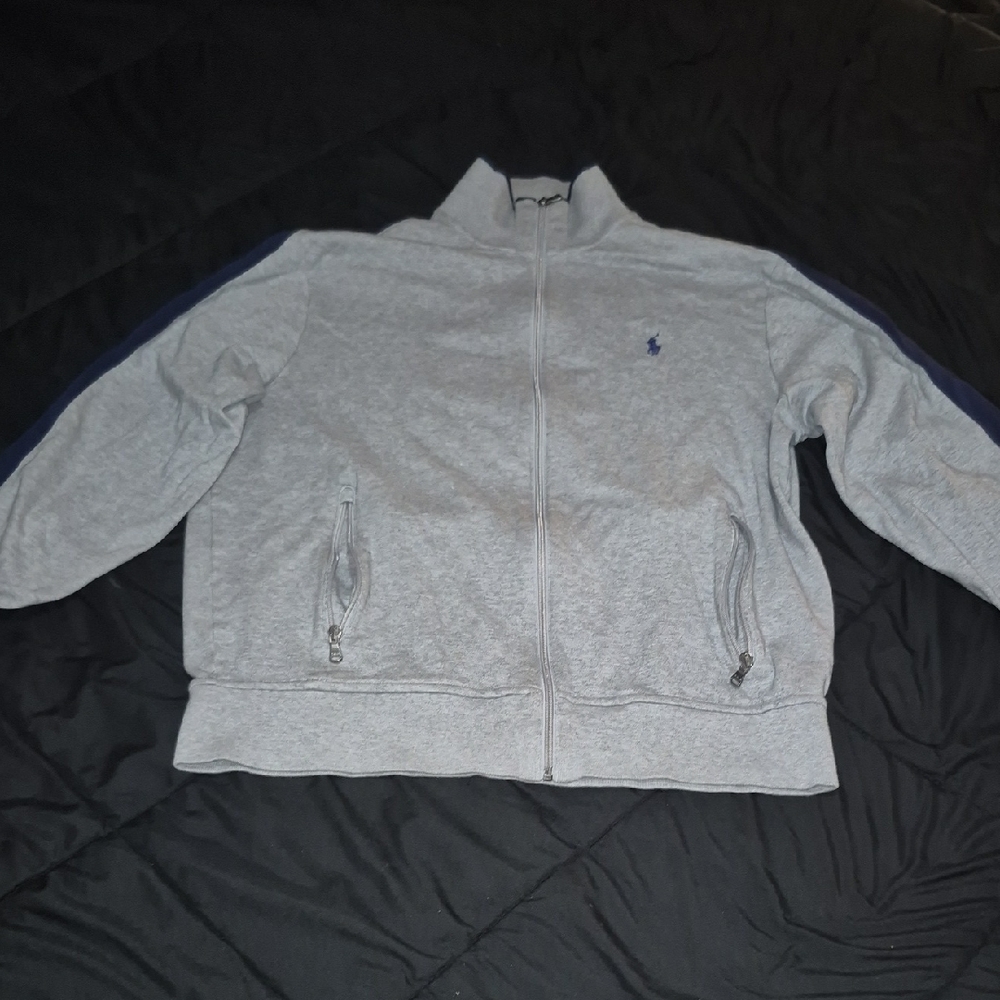 Polo by Ralph Lauren Light Gray Jacket with Navy Stripes